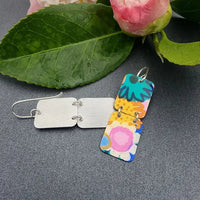erin.k creative studio - A FOREVER FLOWERS - rectangle drop earrings