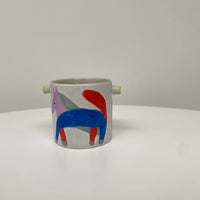 Hand Painted Clare Whitney -Ceramic Pot | 10cmx10cm