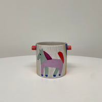 Hand Painted Clare Whitney -Ceramic Pot | 10cmx10cm