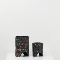 Archie Pot | Black Terrazzo
