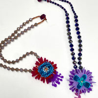 My Secret Garden Crystal Glass Bead Necklace