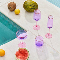 Lilac Colour Block Margarita Glass | set of 2