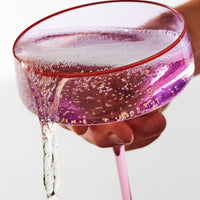 Lilac Colour Block Margarita Glass | set of 2