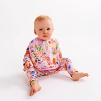 Meandering Meadow Organic Cotton Bib