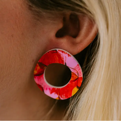 Pink Nade X Grotti Lotti | Bonnie | Magical Mop Tops Print Dangle Earrings