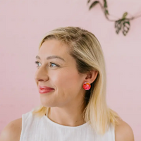 Pink Nade X Grotti Lotti | Bonnie Studs | Magical Mop Tops Print Statement Studs
