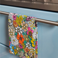 Bliss Floral Linen Tea Towel