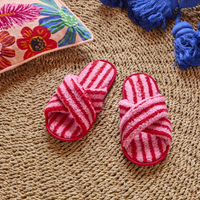 Candy Stripe Sherpa Slippers