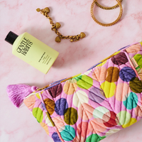 Confetti Pink Velvet Toiletry Bag