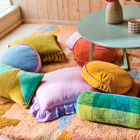 Watermelon Velvet Pea Cushion