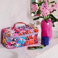 Forever Floral Lilac Quilted Cotton Toiletry Case