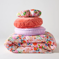 Meandering Meadow Linen Petal Cushion
