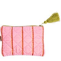 Wategos Soiree Stripe Velvet Cosmetics Purse