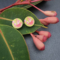 erin.k creative studio - A BUSH WALK - Gum Blossom disc studs
