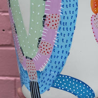 Clare Whitney hand painted ceramic pot | 15cmx15cm cylinder