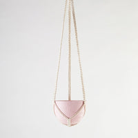 Angus & Celeste Macrame Hanging Planter Small Bright Pink