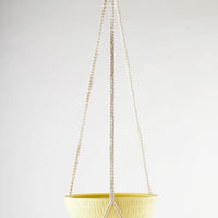 Angus & Celeste Macrame Hanging Planter Large in Yellow