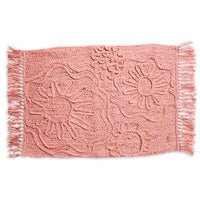 FLOWER HEAD JUTE FLOOR MAT one size