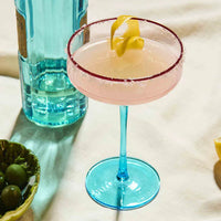 ROSE WITH A TWIST MARGARITA GLASS | set of 2