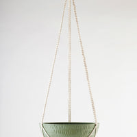 Angus & Celeste Macrame Hanging Planter Large in Olive