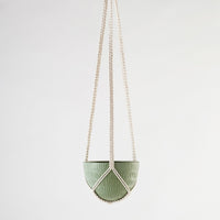 Angus & Celeste Macrame Hanging Planter Small Olive Green