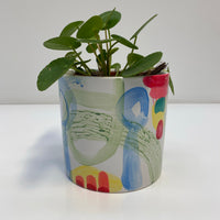 Hand Painted Clare Whitney CeramicPot | 15cmx15cm