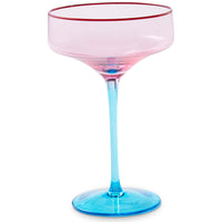 ROSE WITH A TWIST MARGARITA GLASS | set of 2
