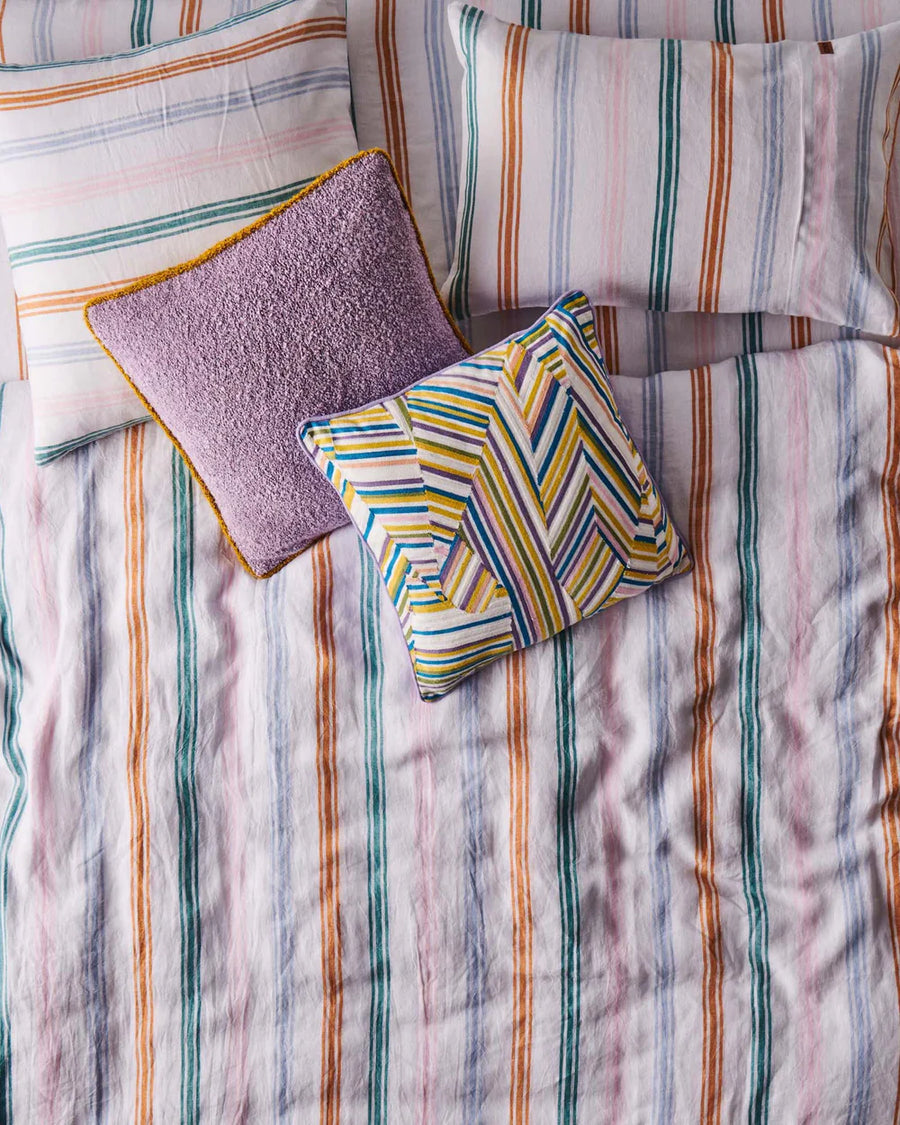 Stripes of Paros Embroidery Cushion | KIP&CO