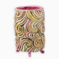 Slipper Orchid + Ellen Designs Fancy Cake Planter COMBO