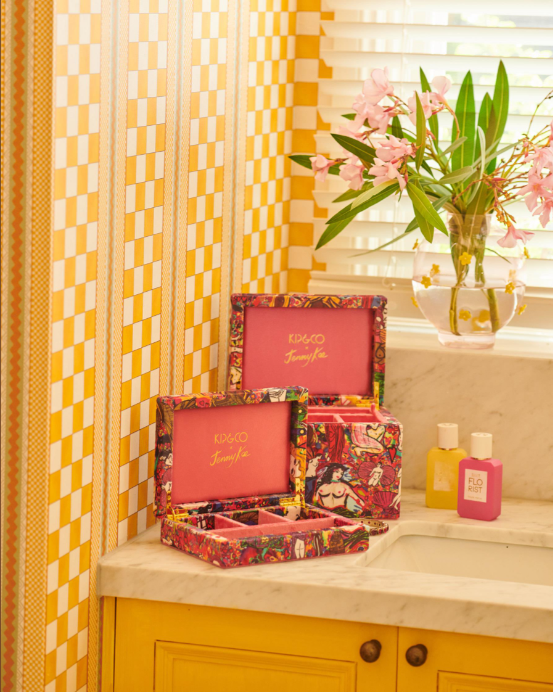 Kip & Co x Jenny Kee Goddesses Velvet Jewellery Box | small