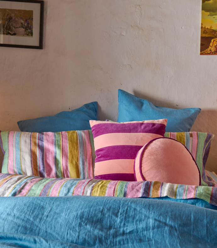 Plum Jam Velvet Pea Cushion