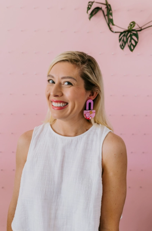 Pink Nade X Alex Mason | Shanice | Poppy and Daisy Print Dangle Earrings