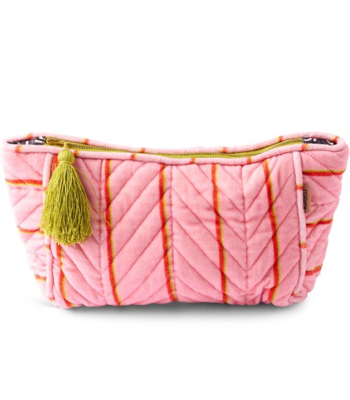 Wategos Soiree Stripe Velvet Toiletry Bag