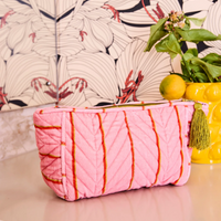 Wategos Soiree Stripe Velvet Toiletry Bag