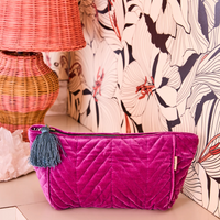 Wild Grape Velvet Toiletry Bag