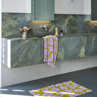 Big flower bath mat