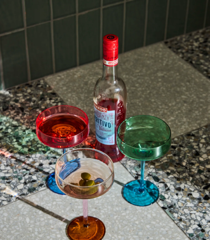 Pistachio Crush Margarita Glass | set of 2