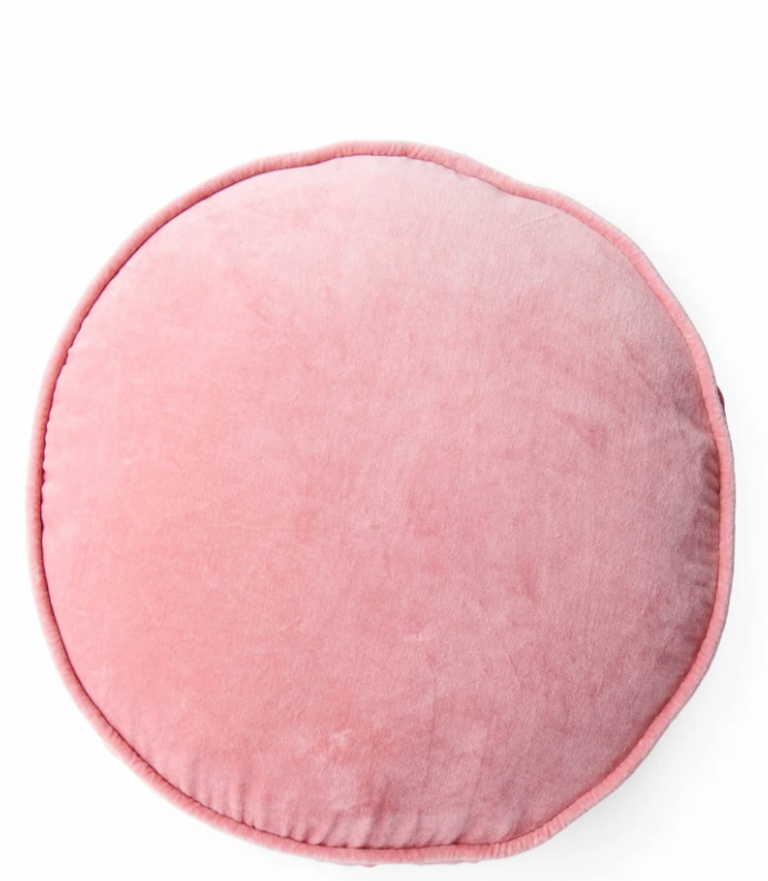 DUSTY ROSE VELVET PEA CUSHION