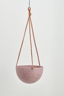 Terrazzo Dome Hanging Pot in MUSK