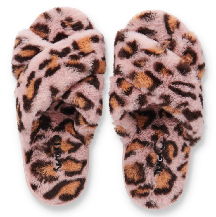 PINK CHEETAH ADULT SLIPPERS