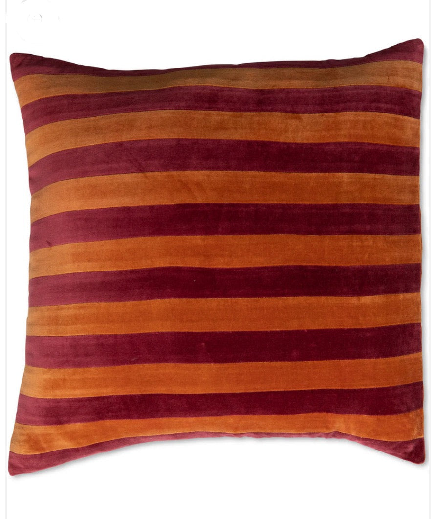 Humphrey striped and Square Velvet Cushion