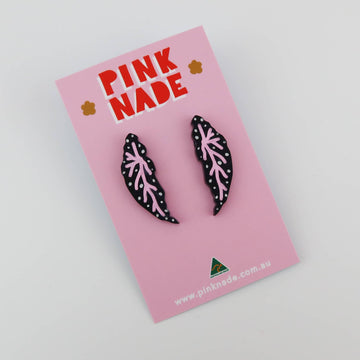 Begonia Leaf Statement Studs