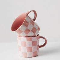 KIP & CO Checkered Mugs | 2 piece set