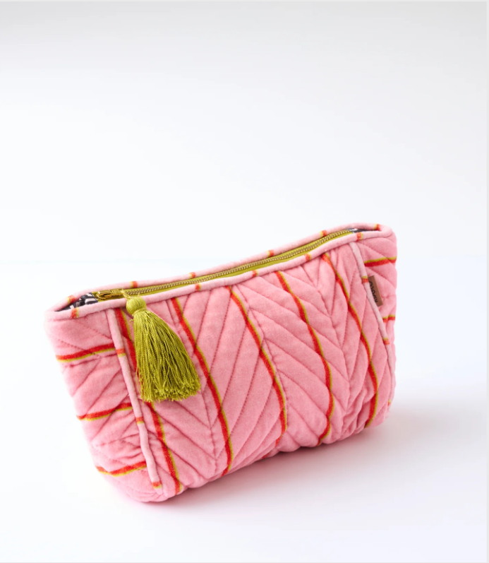 Wategos Soiree Stripe Velvet Toiletry Bag