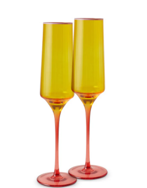 Tropical Punch Champagne Glasses | set of 2