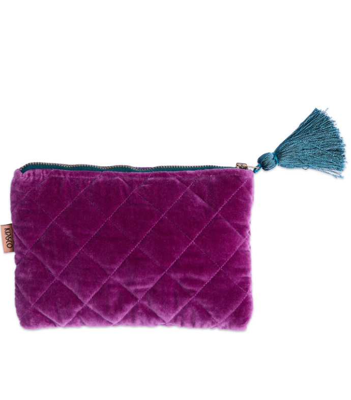 Wild Grape Velvet Cosmetics Purse