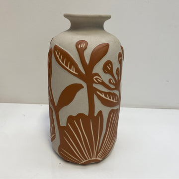 Embossed vase