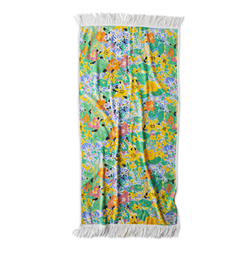 K&CXKD NASTURTIUM TERRY BEACH TOWEL