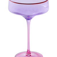 Lilac Colour Block Margarita Glass | set of 2