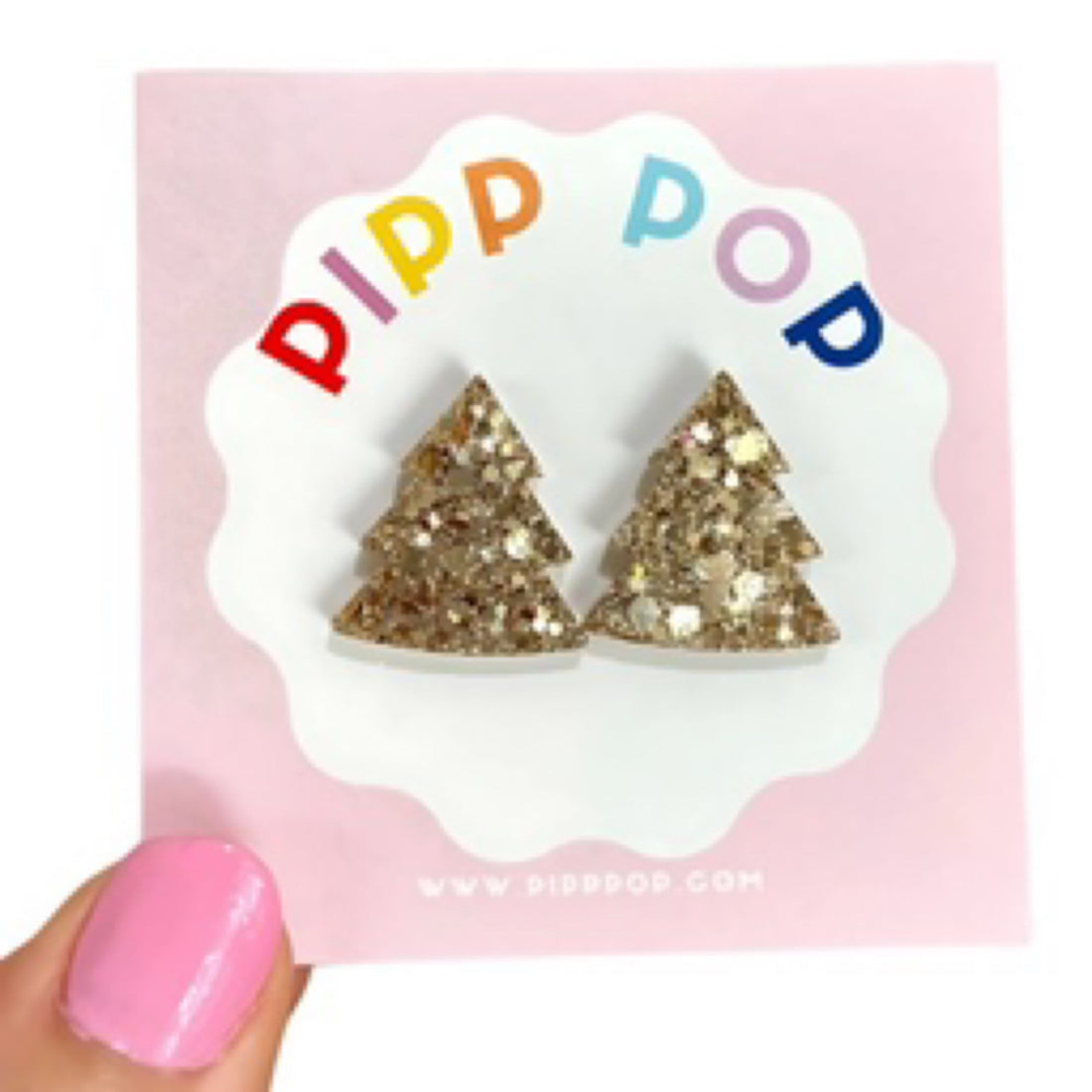 Pipp Pip | Glitter Christmas Tree Studs